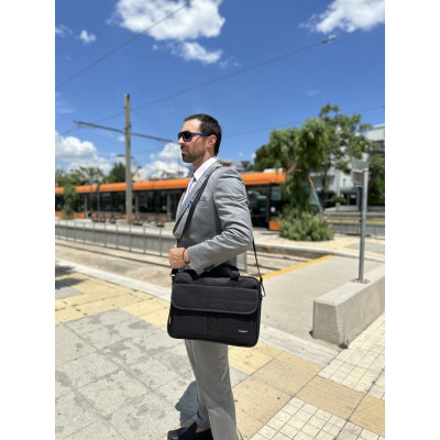 Υφασμάτινος Χαρτοφύλακας Taygeer 15,6' laptop 9,6L 1073 μαύρο Υφασμάτινος Χαρτοφύλακας Taygeer 15,6' laptop 9,6L 1073 μαύρο