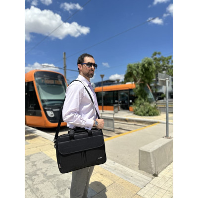 Υφασμάτινος Χαρτοφύλακας Taygeer 17'' laptop 21L 1073 μαύρο