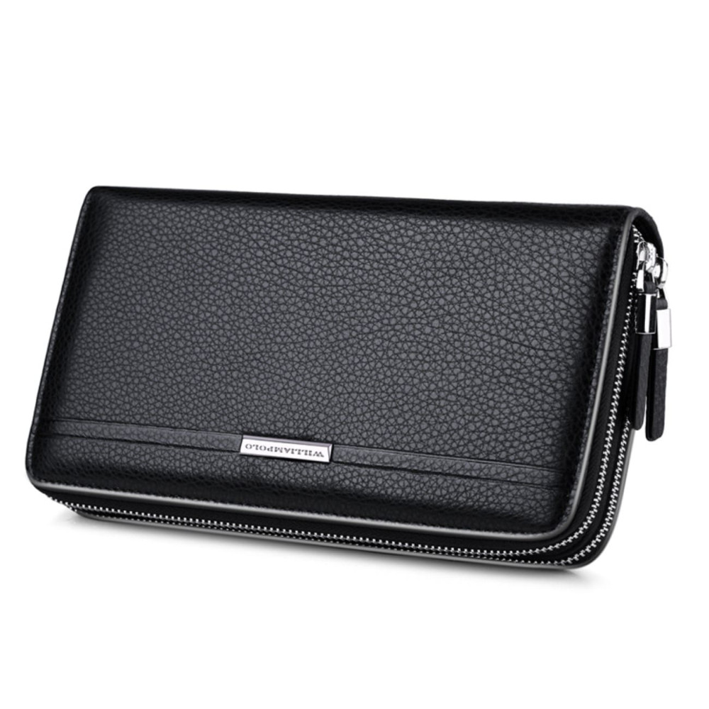 Δερμάτινο Ανδρικό πορτοφόλι William Polo 163(LARGE) black Δερμάτινο Ανδρικό πορτοφόλι William Polo 163(LARGE) black