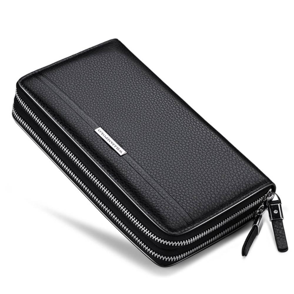 Δερμάτινο Ανδρικό πορτοφόλι William Polo 163(LARGE) black Δερμάτινο Ανδρικό πορτοφόλι William Polo 163(LARGE) black