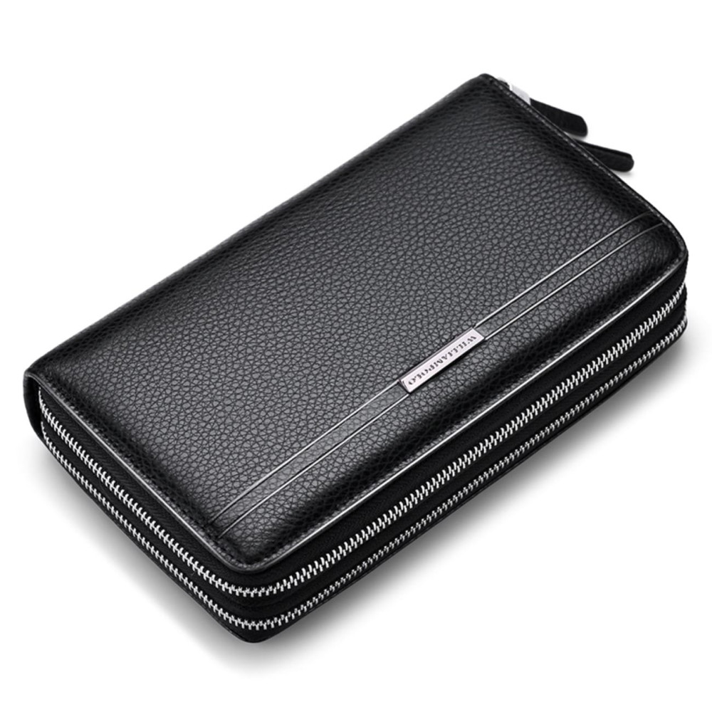Δερμάτινο Ανδρικό πορτοφόλι William Polo 163(LARGE) black Δερμάτινο Ανδρικό πορτοφόλι William Polo 163(LARGE) black