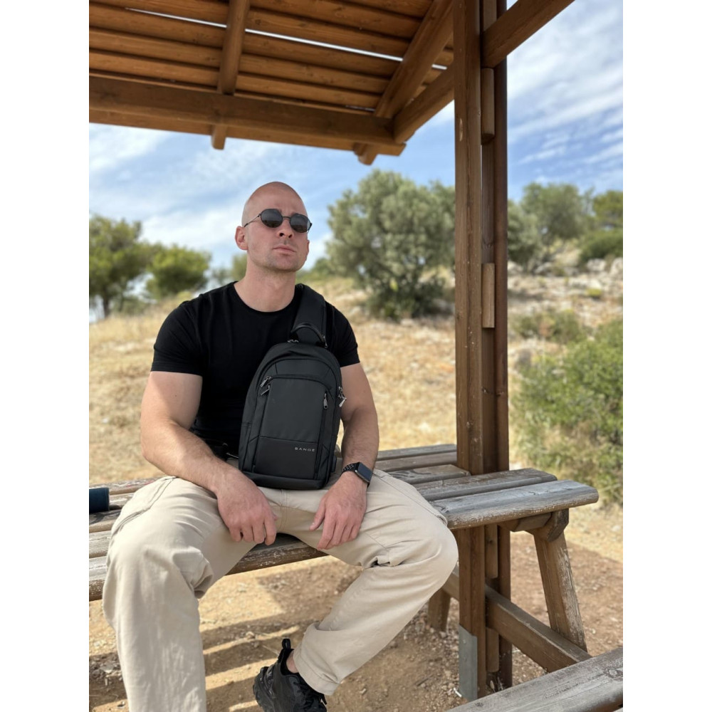 Τσαντάκι ώμου χιαστί crossbody Bange 1911 μαύρο Τσαντάκι ώμου χιαστί crossbody Bange 1911 μαύρο