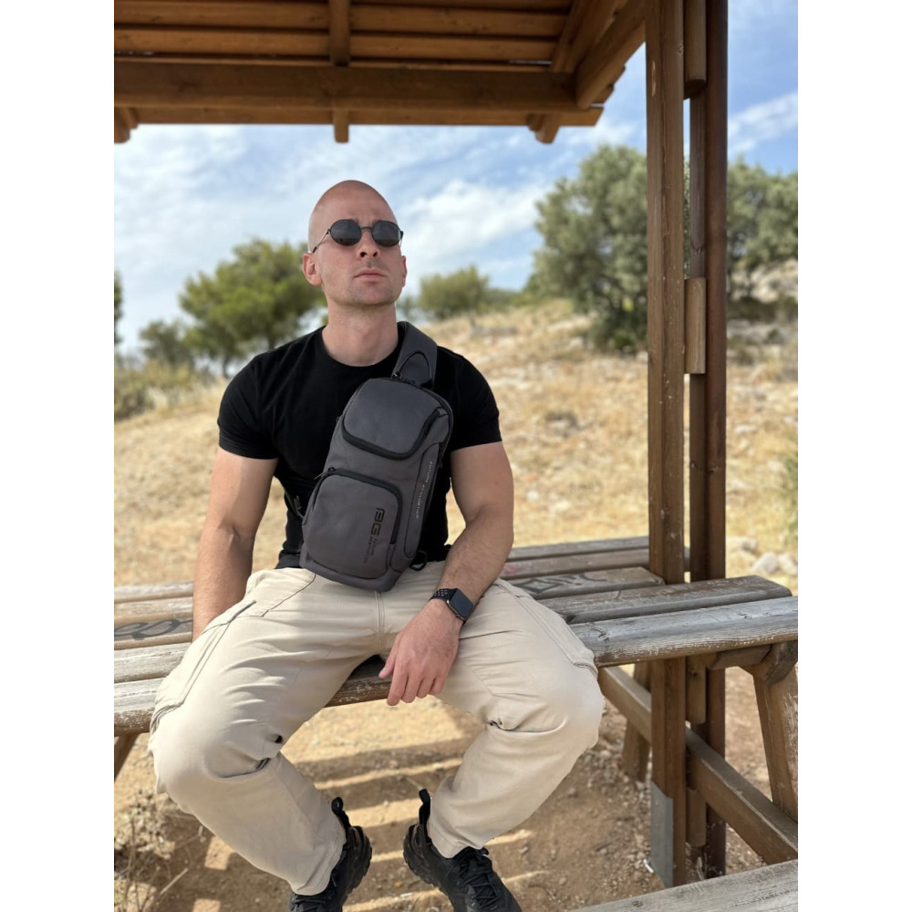 Τσαντάκι ώμου χιαστί crossbody Bange 7565 γκρί Τσαντάκι ώμου χιαστί crossbody Bange 7565 γκρί