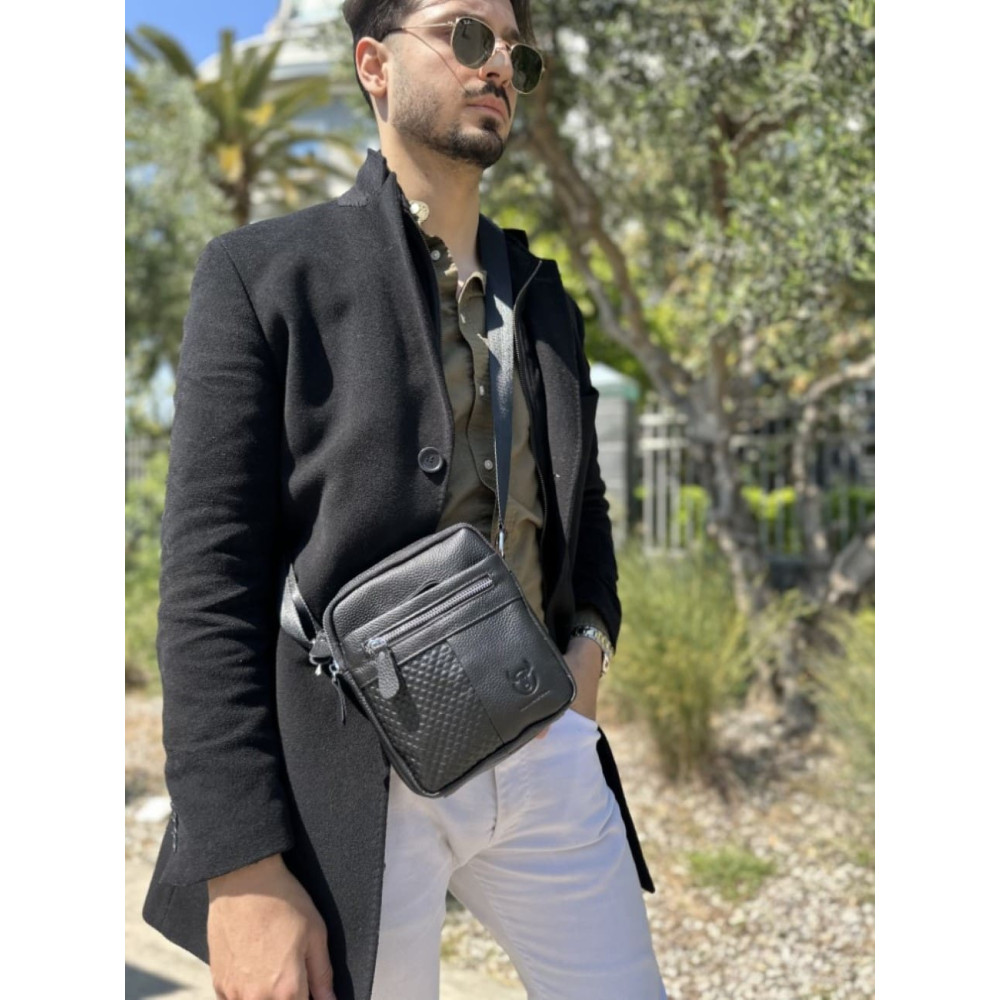 Δερμάτινο τσαντάκι ώμου Bull Captain DJB 010 μαύρο Δερμάτινο τσαντάκι ώμου Bull Captain DJB 010 μαύρο