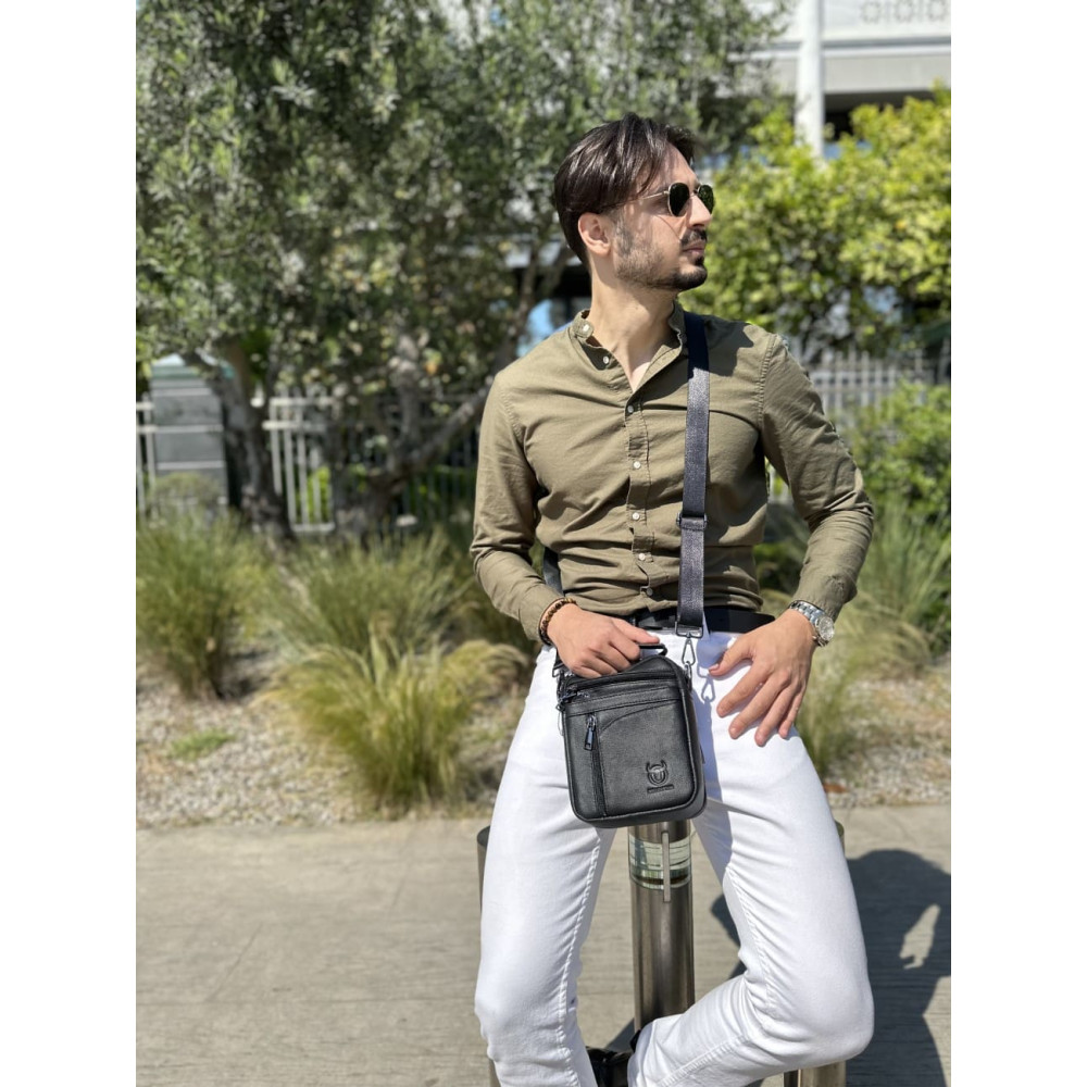 Δερμάτινο τσαντάκι ώμου Bull Captain DJB 222 μαύρο Δερμάτινο τσαντάκι ώμου Bull Captain DJB 222 μαύρο