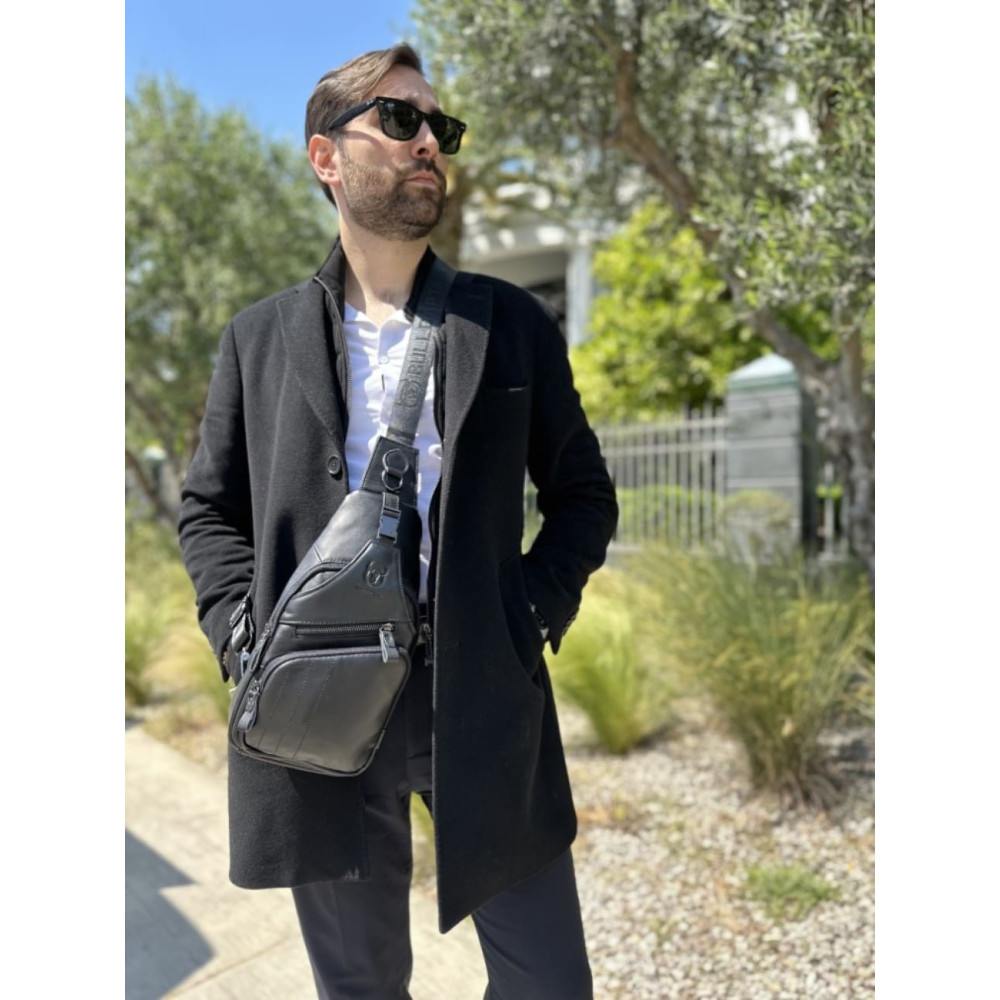 Δερμάτινο τσαντάκι body Bull Captain XB 105 μαύρο