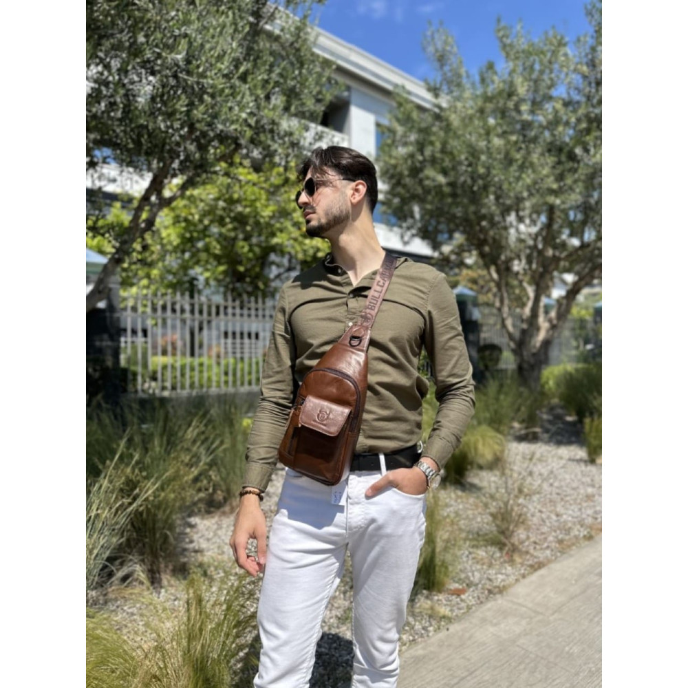 Δερμάτινο τσαντάκι body Bull Captain XB 121 καφέ Δερμάτινο τσαντάκι body Bull Captain XB 121 καφέ