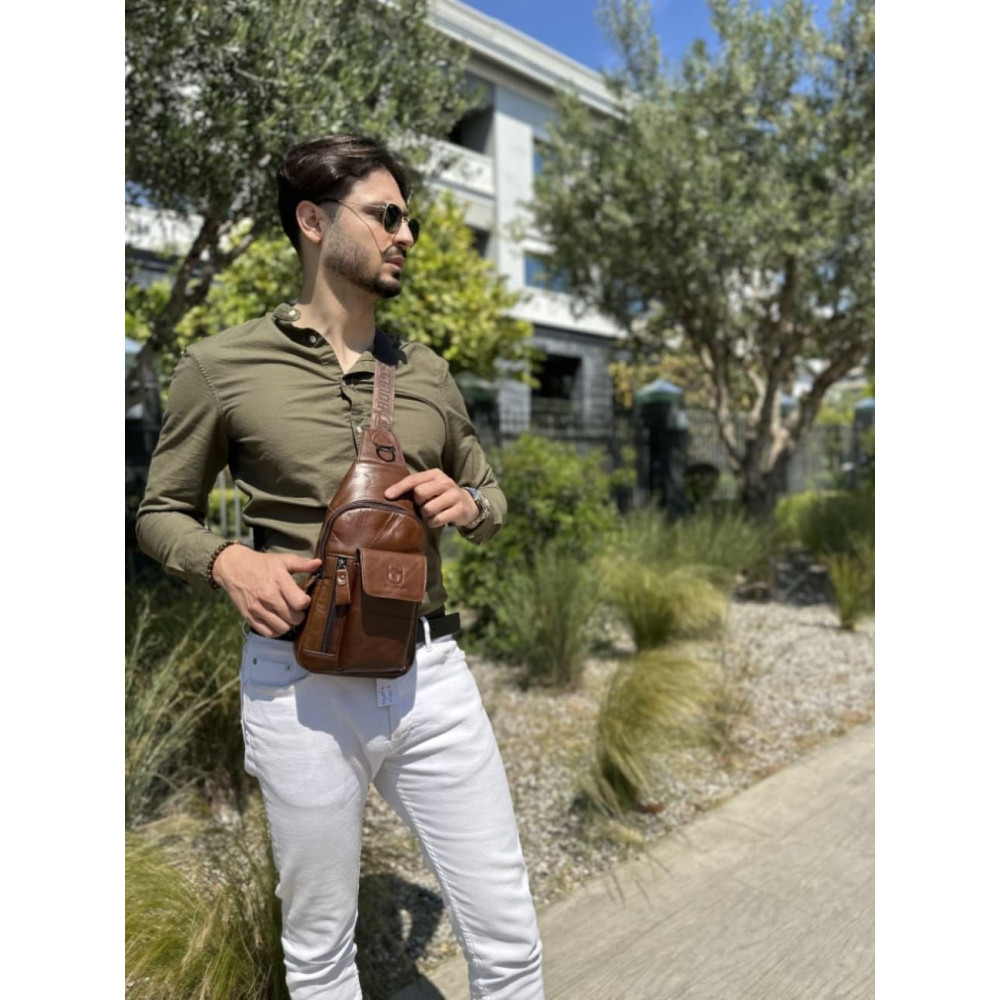 Δερμάτινο τσαντάκι body Bull Captain XB 121 καφέ Δερμάτινο τσαντάκι body Bull Captain XB 121 καφέ