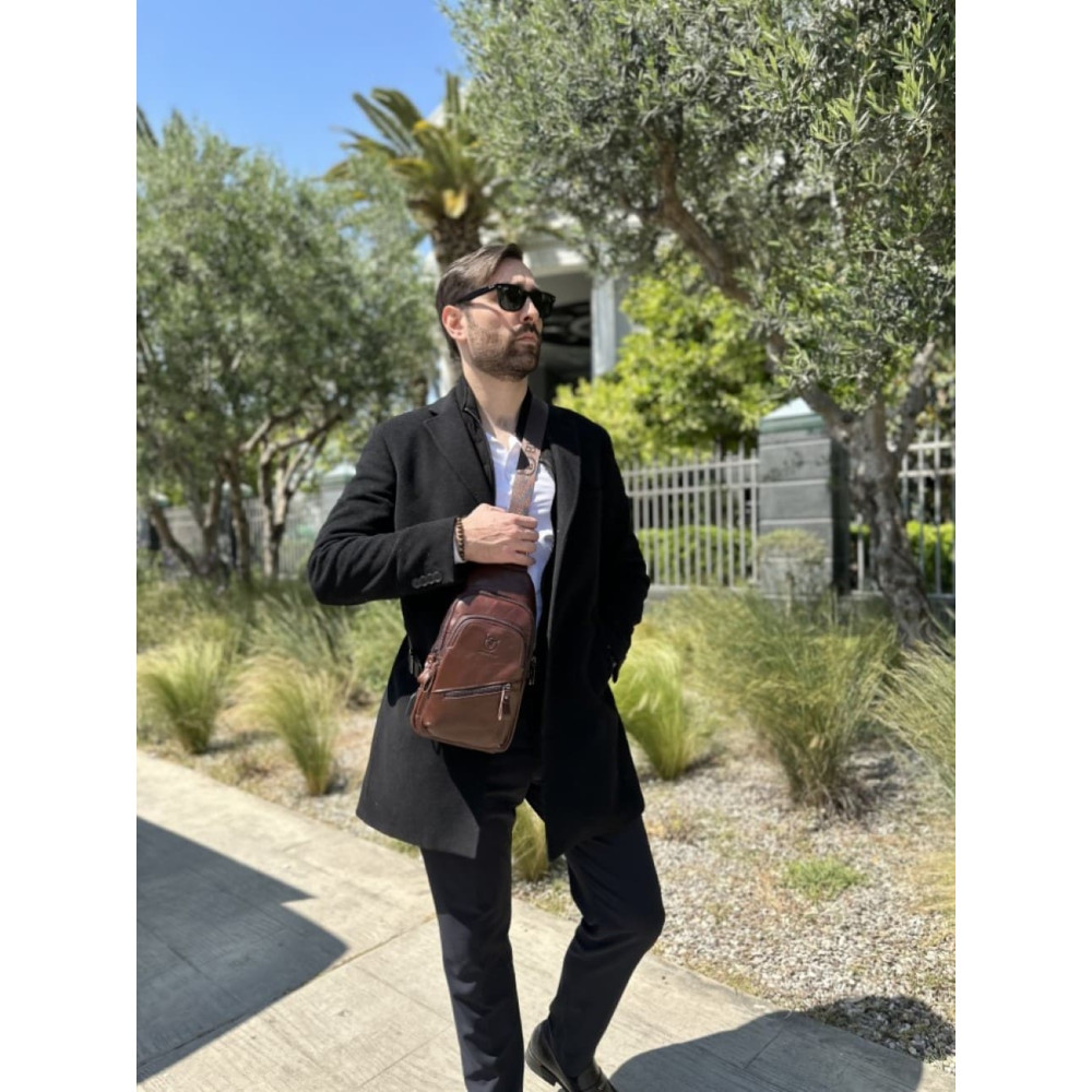 Δερμάτινο τσαντάκι body Bull Captain XB 127 καφέ