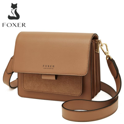 Δερμάτινη Γυναικεία Τσάντα Χιαστί Foxer 954011F καφέ Δερμάτινη Γυναικεία Τσάντα Χιαστί Foxer 954011F καφέ