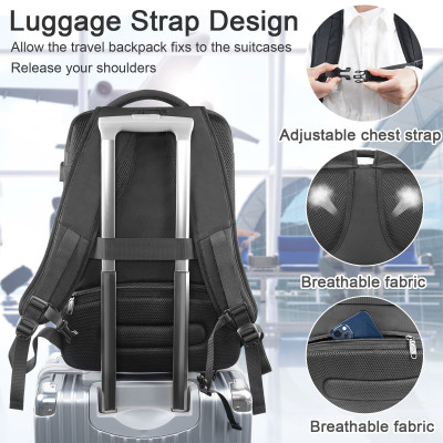 Σακίδιο πλάτης 40L Laptop 17,3” Matein 6039 μαύρο Σακίδιο πλάτης 40L Laptop 17,3” Matein 6039 μαύρο