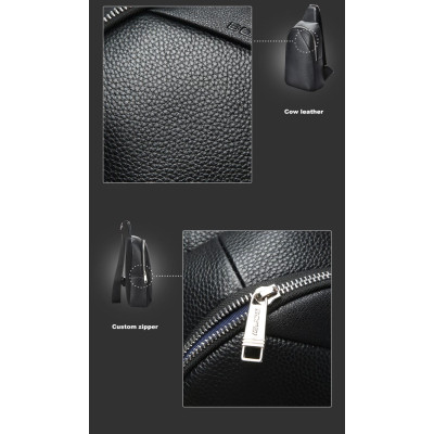 Δερμάτινο τσαντάκι crossbody Bopai 11-122901 μαύρο Δερμάτινο τσαντάκι crossbody Bopai 11-122901 μαύρο