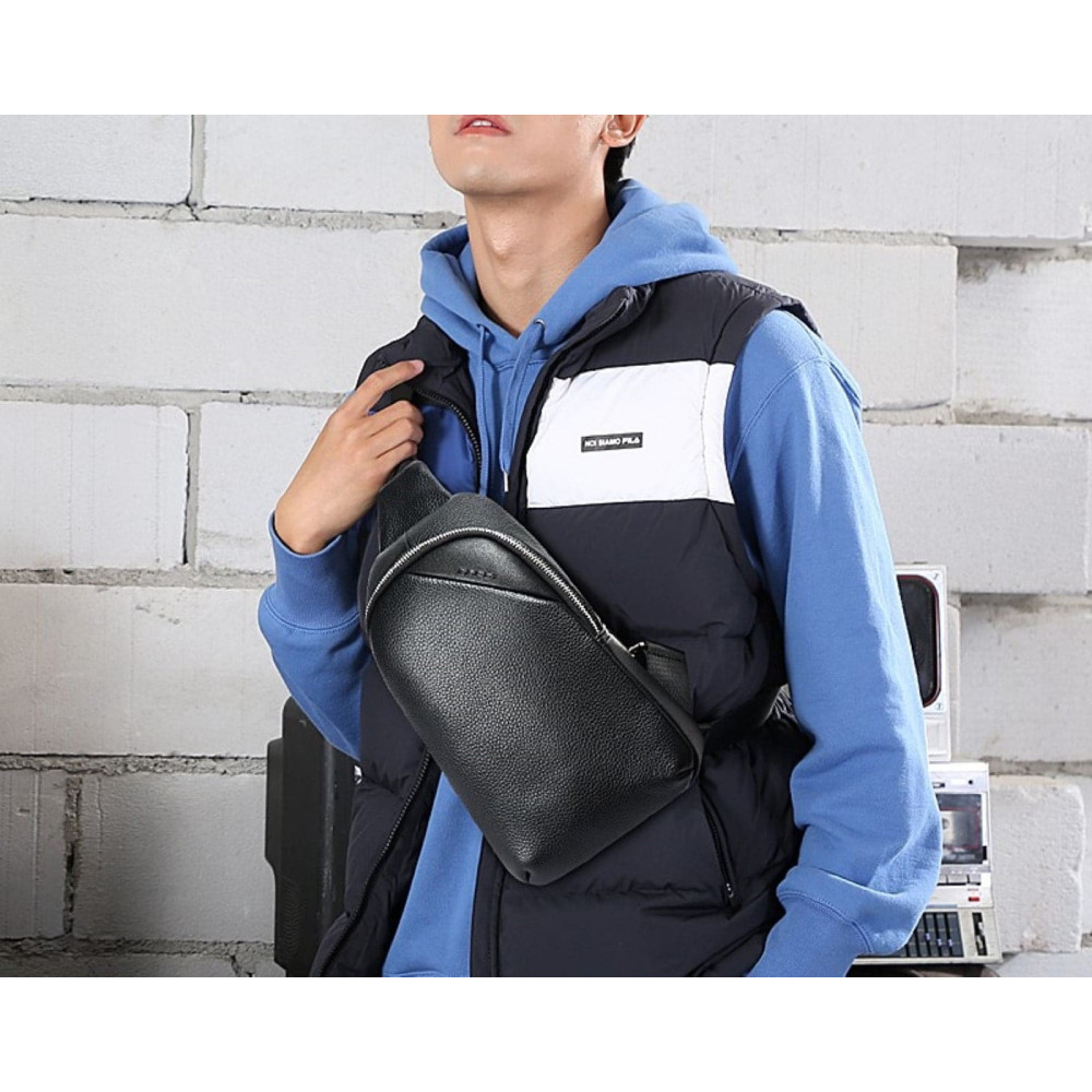 Δερμάτινο τσαντάκι crossbody Bopai 11-122901 μαύρο Δερμάτινο τσαντάκι crossbody Bopai 11-122901 μαύρο