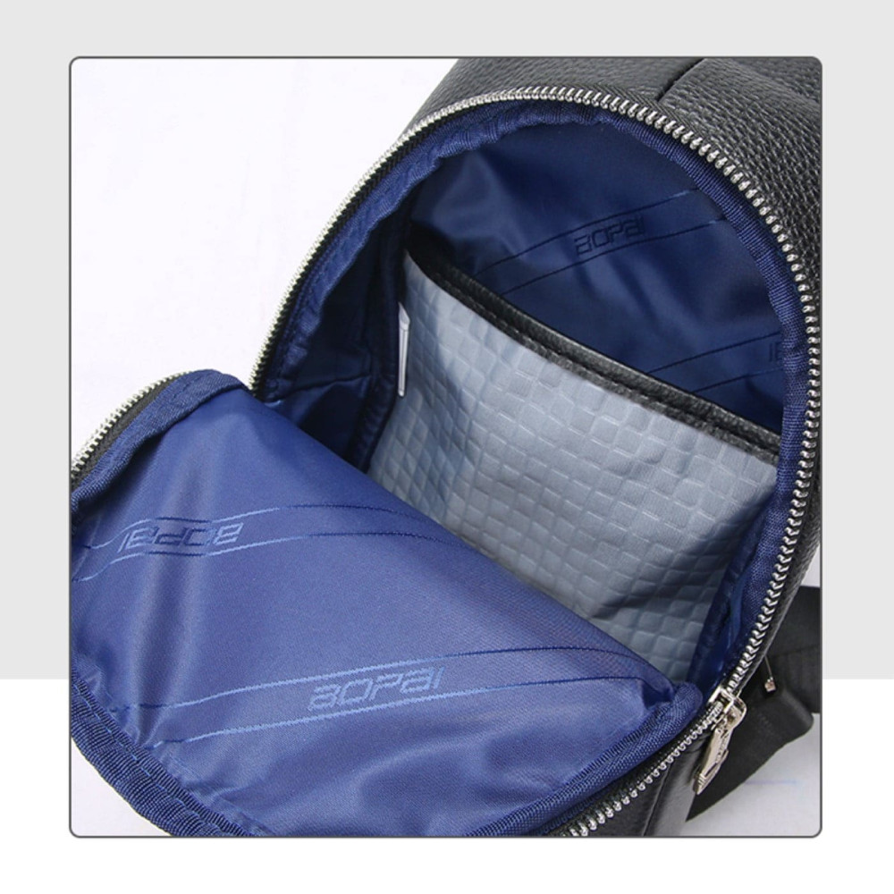 Δερμάτινο τσαντάκι crossbody Bopai 11-122901 μαύρο Δερμάτινο τσαντάκι crossbody Bopai 11-122901 μαύρο