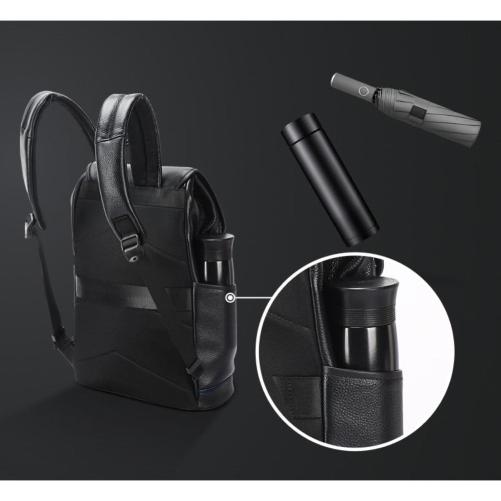 Δερμάτινο Σακίδιο πλάτης Αντικλεπτικό 24L Laptop 15,6” Bopai 61-123391 μαύρο Δερμάτινο Σακίδιο πλάτης Αντικλεπτικό 24L Laptop 15,6” Bopai 61-123391 μαύρο