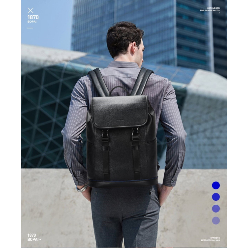 Δερμάτινο Σακίδιο πλάτης Αντικλεπτικό 24L Laptop 15,6” Bopai 61-123391 μαύρο Δερμάτινο Σακίδιο πλάτης Αντικλεπτικό 24L Laptop 15,6” Bopai 61-123391 μαύρο