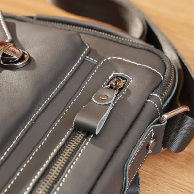 Δερμάτινο τσαντάκι ώμου Bull Captain  DJB 039 μαύρο