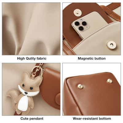 Γυναικεία Τσάντα Shopper 'Ωμου Foxer 9151041F μπέζ/καφέ