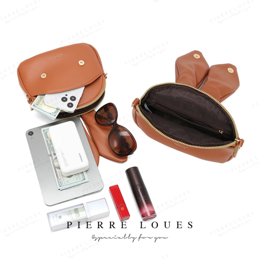 Γυναικεία Τσάντα Χιαστί Pierre Loues C339-1 καφέ Γυναικεία Τσάντα Χιαστί Pierre Loues C339-1 καφέ