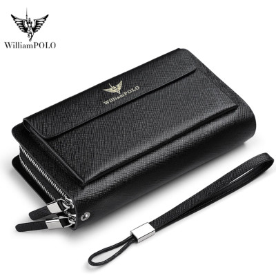Δερμάτινο Ανδρικό πορτοφόλι William Polo 312 black Δερμάτινο Ανδρικό πορτοφόλι William Polo 312 black