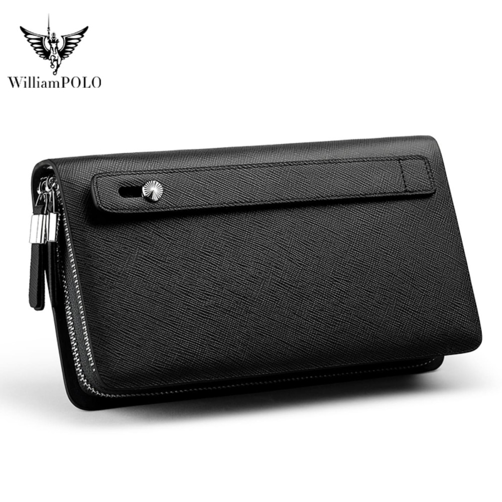 Δερμάτινο Ανδρικό πορτοφόλι William Polo 312 black Δερμάτινο Ανδρικό πορτοφόλι William Polo 312 black
