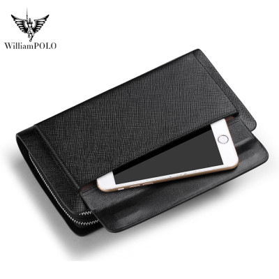 Δερμάτινο Ανδρικό πορτοφόλι William Polo 312 black Δερμάτινο Ανδρικό πορτοφόλι William Polo 312 black