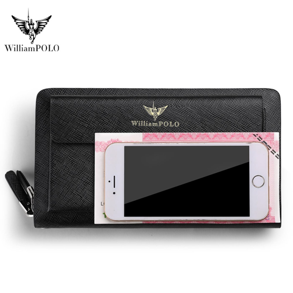 Δερμάτινο Ανδρικό πορτοφόλι William Polo 312 black Δερμάτινο Ανδρικό πορτοφόλι William Polo 312 black