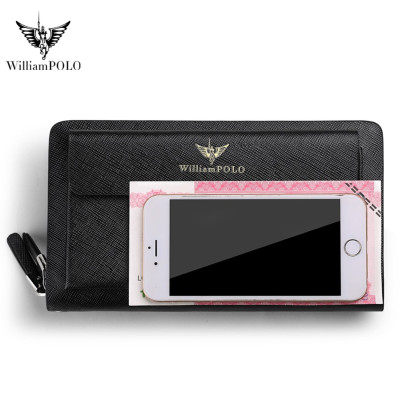 Δερμάτινο Ανδρικό πορτοφόλι William Polo 312 black Δερμάτινο Ανδρικό πορτοφόλι William Polo 312 black