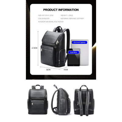Δερμάτινο Σακίδιο πλάτης Αντικλεπτικό 25L Laptop 15,6” Bopai 61-122431 μαύρο Δερμάτινο Σακίδιο πλάτης Αντικλεπτικό 25L Laptop 15,6” Bopai 61-122431 μαύρο