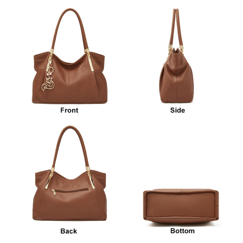 Δερμάτινη Γυναικεία Τσάντα Shopper ‘Ωμου Foxer 958136F καφέ Δερμάτινη Γυναικεία Τσάντα Shopper ‘Ωμου Foxer 958136F καφέ