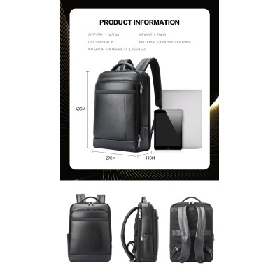 Δερμάτινο Σακίδιο πλάτης Αντικλεπτικό 24L Laptop 15,6” Bopai 61-120761 μαύρο Δερμάτινο Σακίδιο πλάτης Αντικλεπτικό 24L Laptop 15,6” Bopai 61-120761 μαύρο