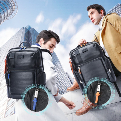 Δερμάτινο Σακίδιο πλάτης Αντικλεπτικό 28L Laptop 17,3” Bopai 61-121971 μαύρο Δερμάτινο Σακίδιο πλάτης Αντικλεπτικό 28L Laptop 17,3” Bopai 61-121971 μαύρο