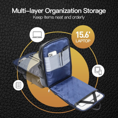 Δερμάτινο Σακίδιο πλάτης Αντικλεπτικό 28L Laptop 17,3” Bopai 61-121971 μαύρο Δερμάτινο Σακίδιο πλάτης Αντικλεπτικό 28L Laptop 17,3” Bopai 61-121971 μαύρο