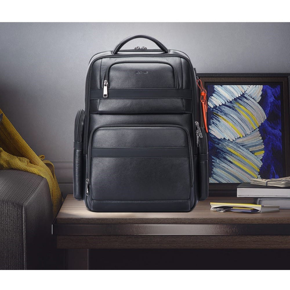 Δερμάτινο Σακίδιο πλάτης Αντικλεπτικό 35L Laptop 17,3” Bopai 851-019811 μαύρο