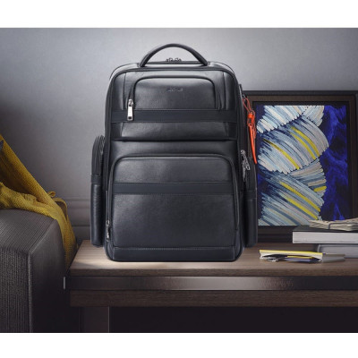 Δερμάτινο Σακίδιο πλάτης Αντικλεπτικό 35L Laptop 17,3” Bopai 851-019811 μαύρο
