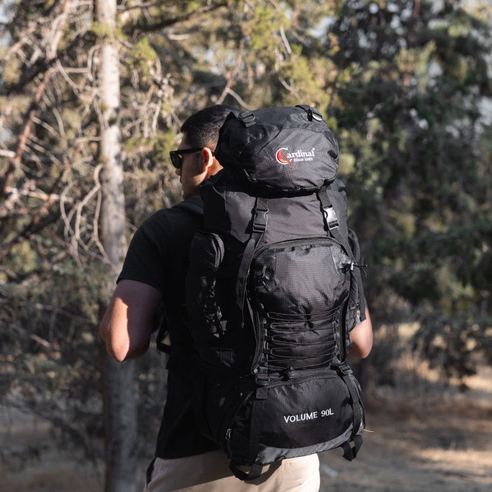 Σακίδιο πλάτης ορειβατικό Ταξιδιού αδιάβροχο 990 90L μαύρο