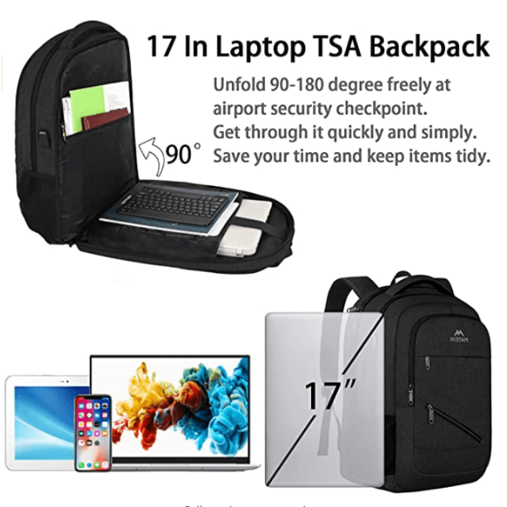 Σακίδιο πλάτης 30L Laptop 17,3” Matein 1035 μαύρο Σακίδιο πλάτης 30L Laptop 17,3” Matein 1035 μαύρο