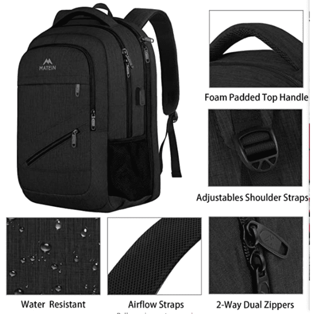 Σακίδιο πλάτης 30L Laptop 17,3” Matein 1035 μαύρο Σακίδιο πλάτης 30L Laptop 17,3” Matein 1035 μαύρο