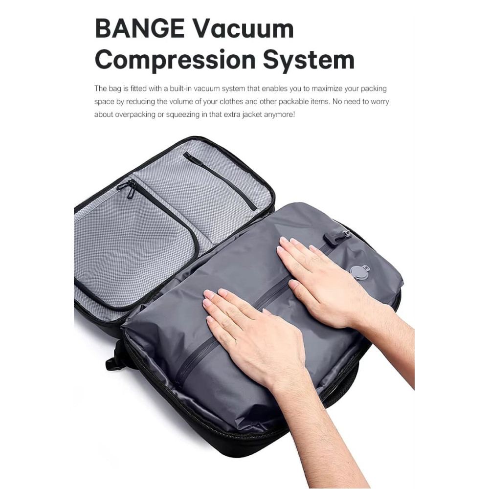 Σακίδιο πλάτης vacuum Tsa Lock 36L Laptop 17,3” Bange 3028 μαύρο Σακίδιο πλάτης vacuum Tsa Lock 36L Laptop 17,3” Bange 3028 μαύρο