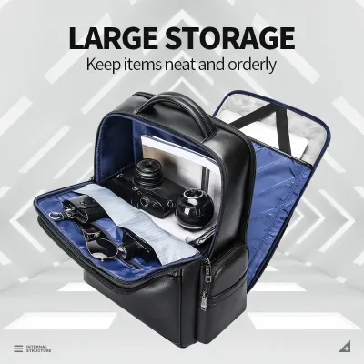 Δερμάτινο Σακίδιο πλάτης Αντικλεπτικό 30L Laptop 17,3” Bopai 61-121961 μαύρο Δερμάτινο Σακίδιο πλάτης Αντικλεπτικό 30L Laptop 17,3” Bopai 61-121961 μαύρο