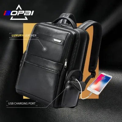 Δερμάτινο Σακίδιο πλάτης Αντικλεπτικό 30L Laptop 17,3” Bopai 61-121961 μαύρο Δερμάτινο Σακίδιο πλάτης Αντικλεπτικό 30L Laptop 17,3” Bopai 61-121961 μαύρο