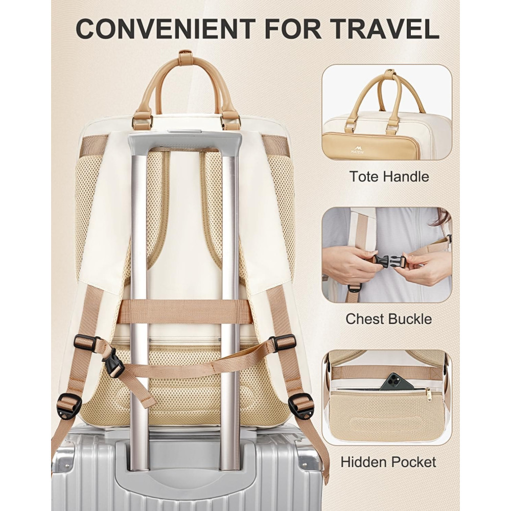 Σακίδιο πλάτης Travel Carry on 52L Laptop 17,3” Matein 6131 μπεζ Σακίδιο πλάτης Travel Carry on 52L Laptop 17,3” Matein 6131 μπεζ