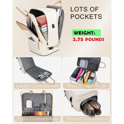 Σακίδιο πλάτης Travel Carry on 52L Laptop 17,3” Matein 6131 μπεζ Σακίδιο πλάτης Travel Carry on 52L Laptop 17,3” Matein 6131 μπεζ