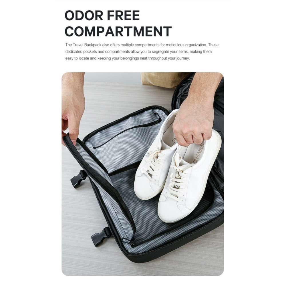 Σακίδιο πλάτης vacuum Tsa Lock με ζυγαριά 36L Laptop 17,3” Bange 1909-8 μαύρο