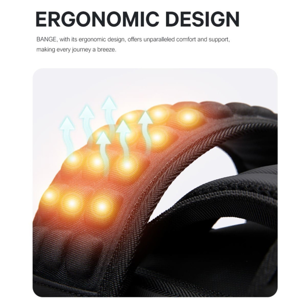 Σακίδιο πλάτης vacuum Tsa Lock με ζυγαριά 36L Laptop 17,3” Bange 1909-8 μαύρο