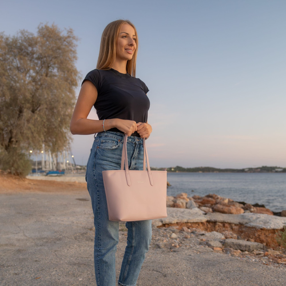 Γυναικεία Τσάντα Ώμου Shopper Pierre Loues 914-62 ροζ Γυναικεία Τσάντα Ώμου Shopper Pierre Loues 914-62 ροζ