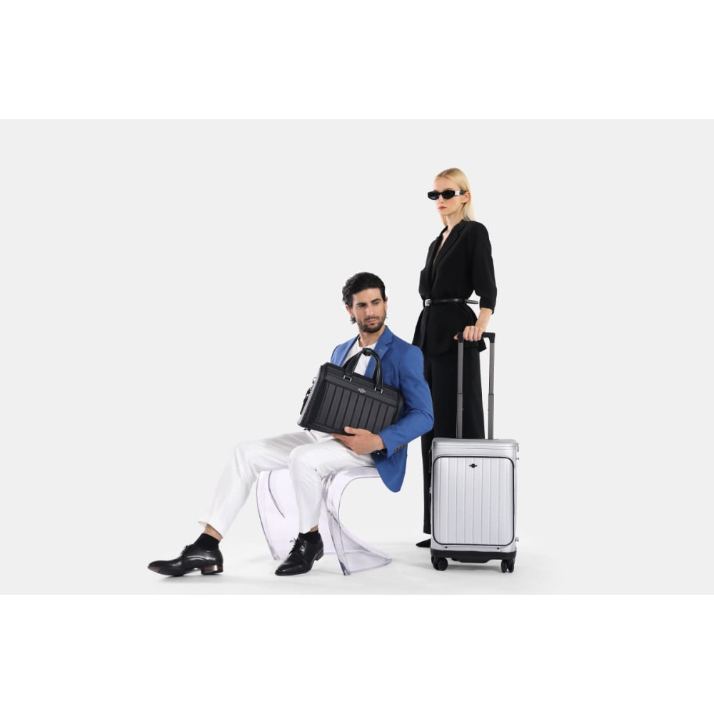 Βαλίτσα Premium Collection Laptop χειραποσκευή καμπίνας Bange YL200 ασημί Βαλίτσα Premium Collection Laptop χειραποσκευή καμπίνας Bange YL200 ασημί