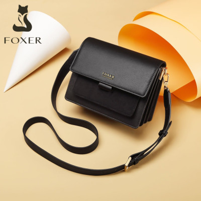 Δερμάτινη Γυναικεία Τσάντα Χιαστί Foxer 954011F μαύρο Δερμάτινη Γυναικεία Τσάντα Χιαστί Foxer 954011F μαύρο