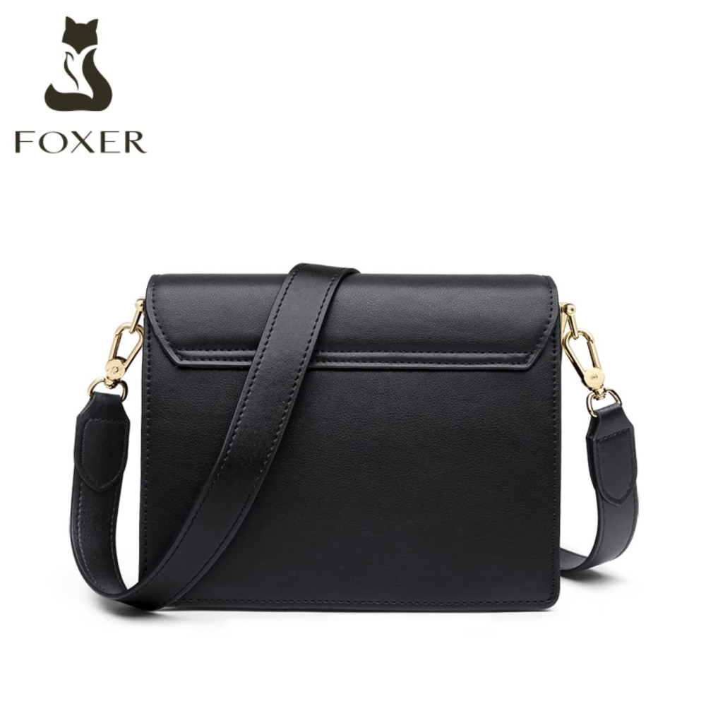 Δερμάτινη Γυναικεία Τσάντα Χιαστί Foxer 954011F μαύρο Δερμάτινη Γυναικεία Τσάντα Χιαστί Foxer 954011F μαύρο