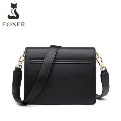Δερμάτινη Γυναικεία Τσάντα Χιαστί Foxer 954011F μαύρο Δερμάτινη Γυναικεία Τσάντα Χιαστί Foxer 954011F μαύρο